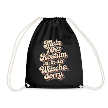 70s Costume Is In The Lingerie 70s Party 70s - Drawstring Bag - black - Front