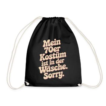 70s Costume Is In The Lingerie 70s Party 70s - Drawstring Bag - black - Front