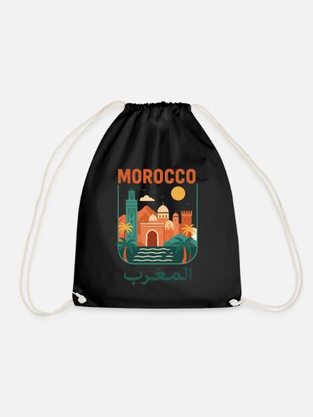 Motif Maroc Rétro Culture Marocaine - Sac de sport léger - noir