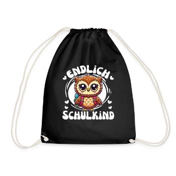Enfin chouette d’écolier pour l’inscription à l’école - Sac de sport léger - noir - Devant