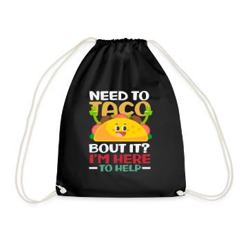 School Counselor Taco Bout It Help - Drawstring Bag - black - Front