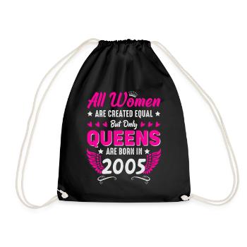 Queens nés en 2005 20e anniversaire - Sac de sport léger - noir - Devant