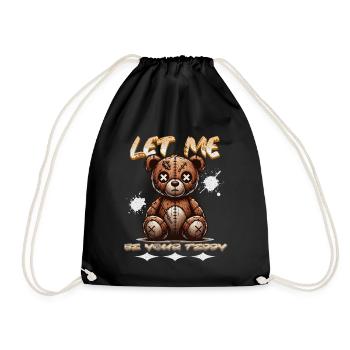 Gruseliger Love Teddy – Let Me Be Your Teddy - Turnbeutel - Schwarz - Vorne