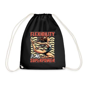 La flexibilité de l’acro dance est mon superpouvoir acrobatique - Sac de sport léger - noir - Devant