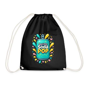 Kawaii Retro Koreanisches Pop Soda Musical - Turnbeutel - Schwarz - Vorne