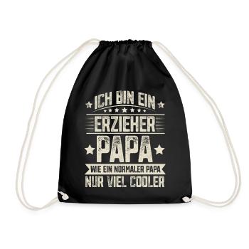 Erzieher Papa - Turnbeutel - Schwarz - Vorne