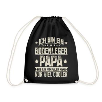 Bodenleger Papa - Turnbeutel - Schwarz - Vorne