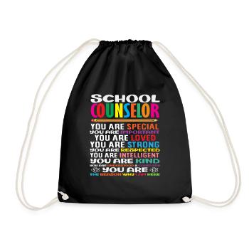 School Counselor You are especially loved - Drawstring Bag - black - Front