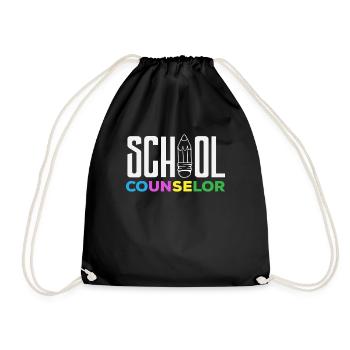Schulberater Buntstift Design - Turnbeutel - Schwarz - Vorne