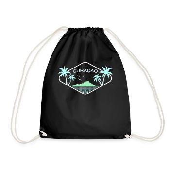 Curaçao, île des Caraïbes, Palm Beach, souvenir de vacances - Sac de sport léger - noir - Devant