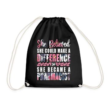 Pharmacy Tech Technician - Drawstring Bag - black - Front