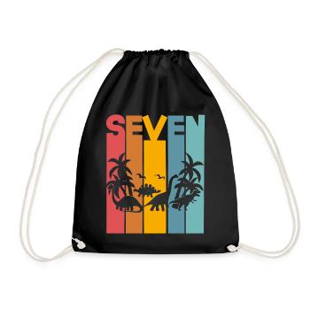 Dinosaure du 7e anniversaire - Sac de sport léger - noir - Devant