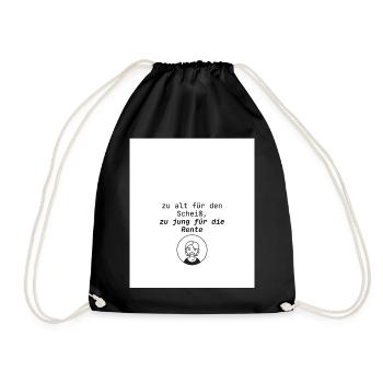Age Sayings Humor Design - Drawstring Bag - black - Front