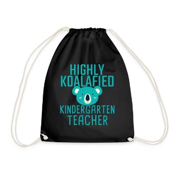 Kindergarten teacher Koalafied - Drawstring Bag - black - Front