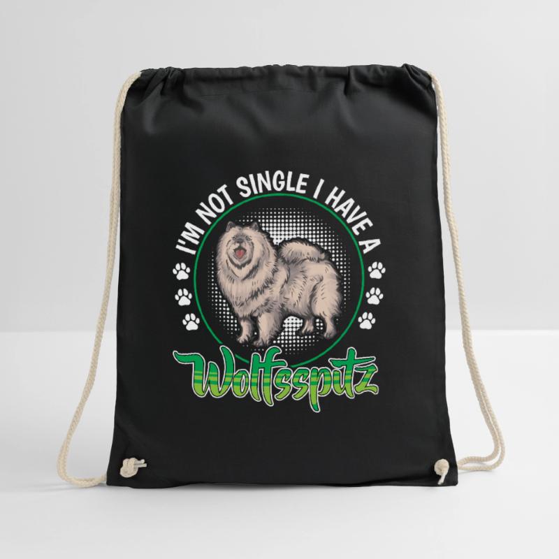 Wolfspitz not single German Wolfspitz Drawstring Bag