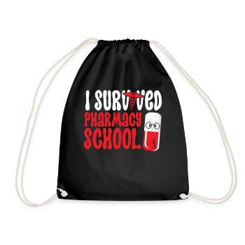 Pharmacy Tech Technician - Drawstring Bag - black - Front