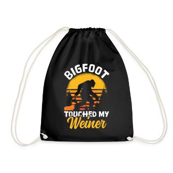Bigfoot Hat Meinen Weiner Bigfoot Sasquatch - Turnbeutel - Schwarz - Vorne