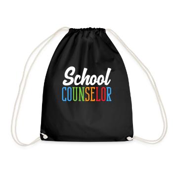 Schulberater Farbenfrohes Design - Turnbeutel - Schwarz - Vorne
