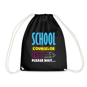 School Counselors Please Wait Creative - Drawstring Bag - black - Front
