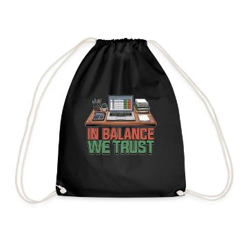 Accounting In Balance We Trust Loves Data Analysis - Drawstring Bag - black - Front