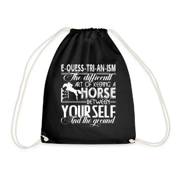 Equestrian Definition - Drawstring Bag - black - Front