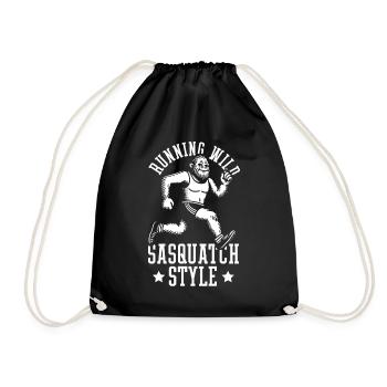 Running Wild - Sasquatch Style Bigfoot Running - Sac de sport léger - noir - Devant