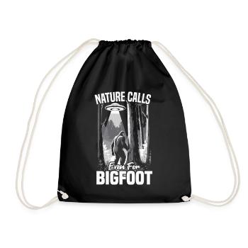 La nature appelle Bigfoot Sasquatch faire à l’extérieur - Sac de sport léger - noir - Devant