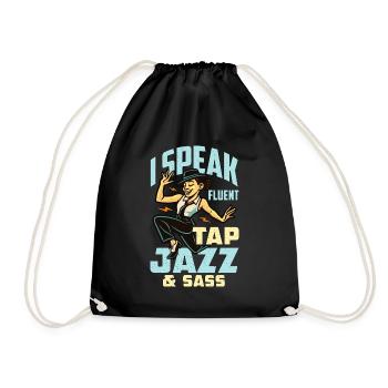 Dance Teacher I Speak Fluent Tap Dancing School - Drawstring Bag - black - Front