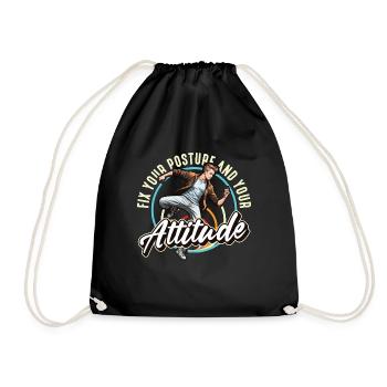 Professeur de danse Fixez votre posture et votre danse - Sac de sport léger - noir - Devant