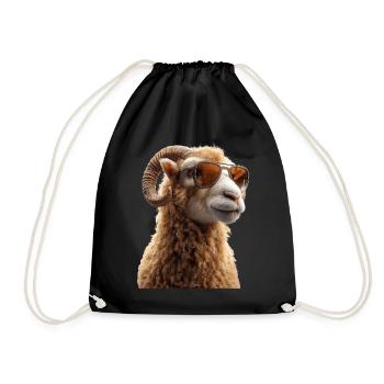 Widder Mufflon Aries Wilde Schafe Männliches Schaf - Turnbeutel - Schwarz - Vorne