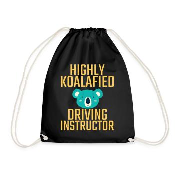 Driving Instructor Koalafied Drive Tutor - Drawstring Bag - black - Front