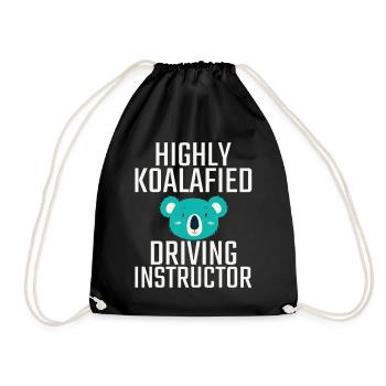 Driving Instructor Koalafied Drive Tutor - Drawstring Bag - black - Front