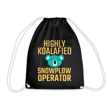 Snowplow Operator Koalafied - Drawstring Bag - black - Front