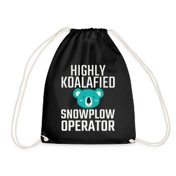 Snowplow Operator Koalafied - Drawstring Bag - black - Front
