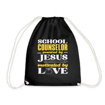Schulberater Von Jesus Angetrieben Und Liebe - Turnbeutel - Schwarz - Vorne