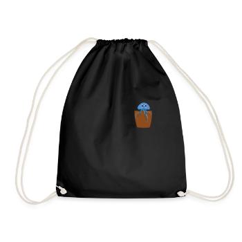Jellyfish in the breast pocket Jellyfish - Drawstring Bag - black - Front