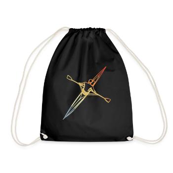 Croquis de gouvernail Look vintage - Sac de sport léger - noir - Devant