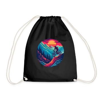 VTT à l’ancienne - Sac de sport léger - noir - Devant