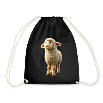 Mouton Agneau Mouton Mouton domestique Berger Mouton doux - Sac de sport léger - noir - Devant