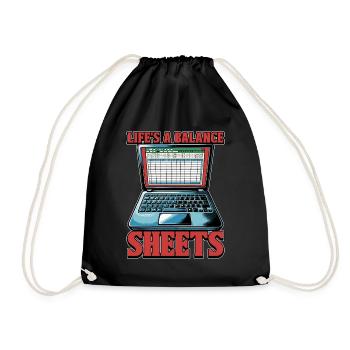 Accounting Life's A Balance Sheet Data Analysis - Drawstring Bag - black - Front