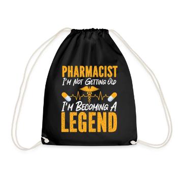 Pharmacy Tech Technician - Drawstring Bag - black - Front