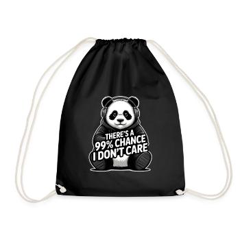 Il y a 99 % de chances que je m’en fiche - Sac de sport léger - noir - Devant