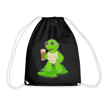 Schildkröte Bier - Turnbeutel - Schwarz - Vorne