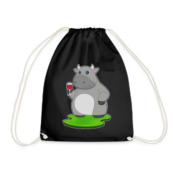 Vin rouge de vache - Sac de sport léger - noir - Devant