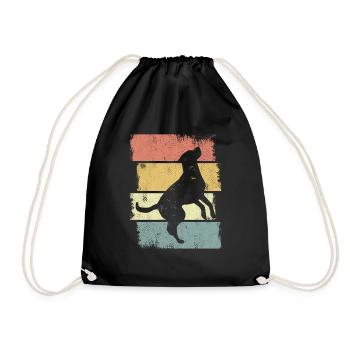 Dog Drawing - Drawstring Bag - black - Front