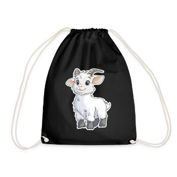 Chèvre - Sac de sport léger - noir - Devant