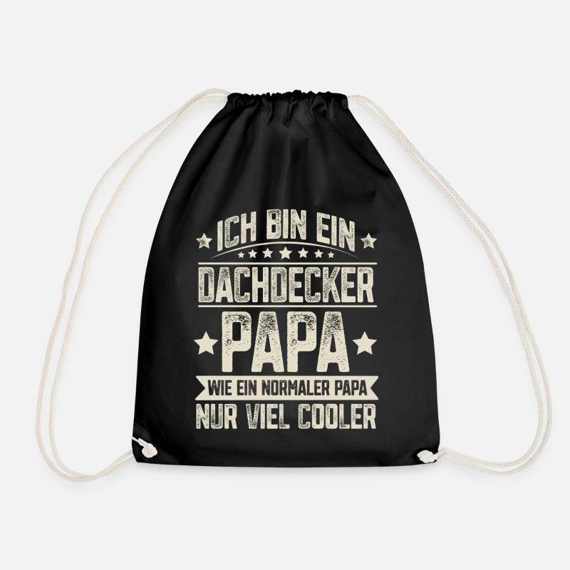 Dachdecker Papa - Turnbeutel - Schwarz