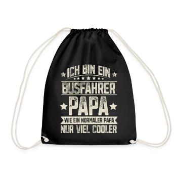 Busfahrer Papa - Turnbeutel - Schwarz - Vorne