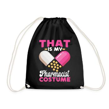 Pharmacy Tech Technician - Drawstring Bag - black - Front