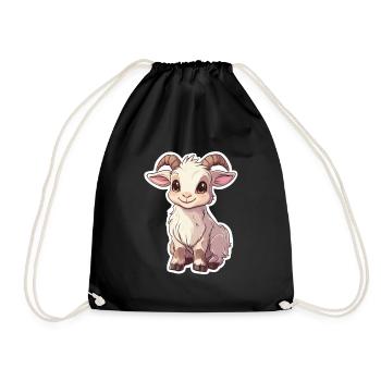 Chèvre - Sac de sport léger - noir - Devant